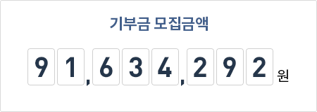 기부금 모집금액 91,634,291원